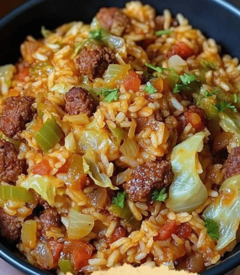 Cajun Cabbage Jambalaya