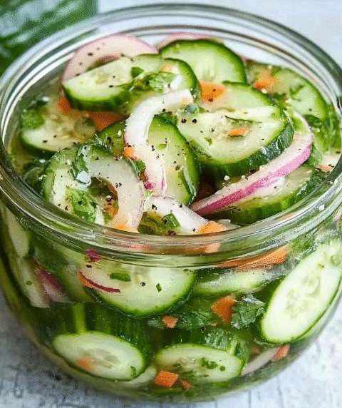 Fresh Pickled Cucumber Salad