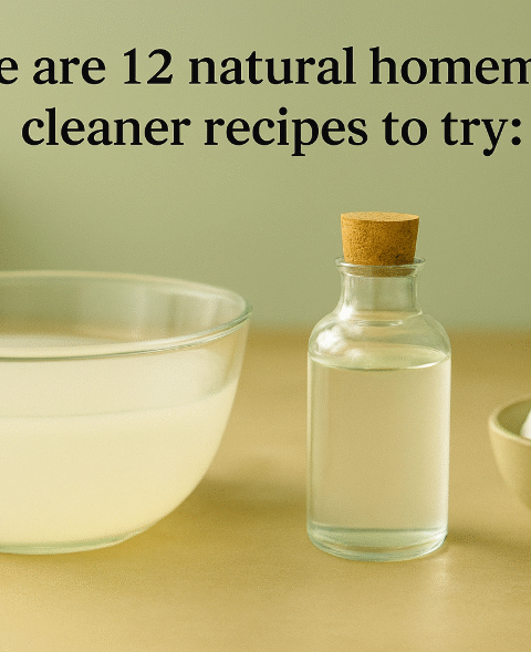 Here are 12 natural homemade cleaner recipes to try