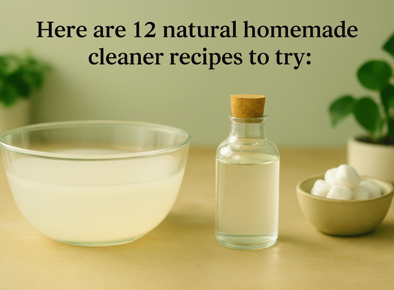Here are 12 natural homemade cleaner recipes to try