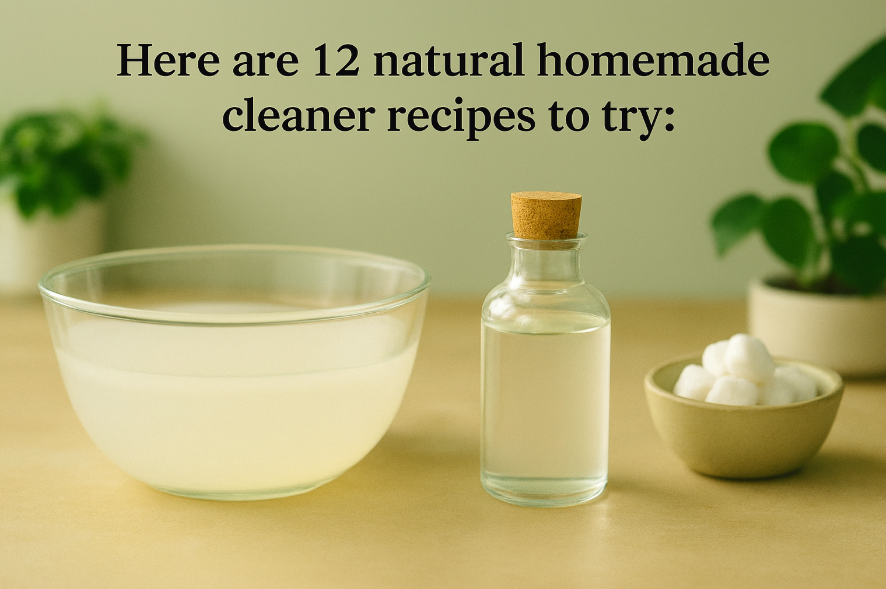 Here are 12 natural homemade cleaner recipes to try