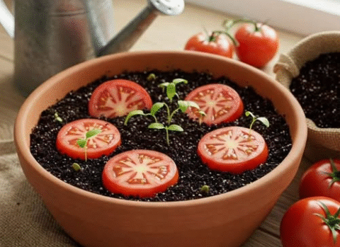 How To Grow An Unlimited Amount Of Tomatoes Using JUST 4 SLICES And Some Dirt!