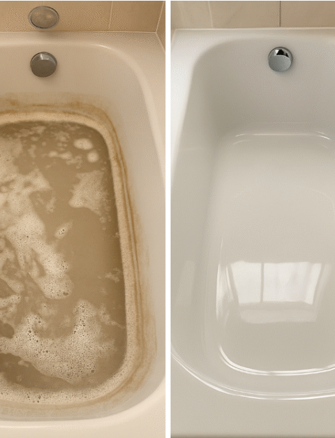 A Clean Bathtub in 5 Minutes Without Using Bleach