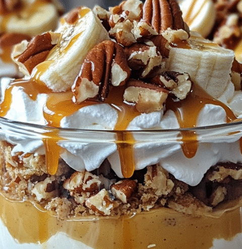 CARAMEL PECAN BANANA PUDDING CUPS These cups are the
