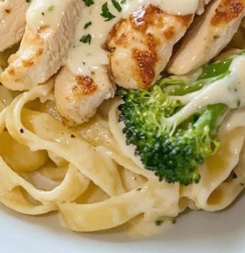 Creamy Chicken Alfredo with Broccoli & Fettuccine