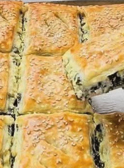 Spinach and Cheese Puff Pastry Squares
