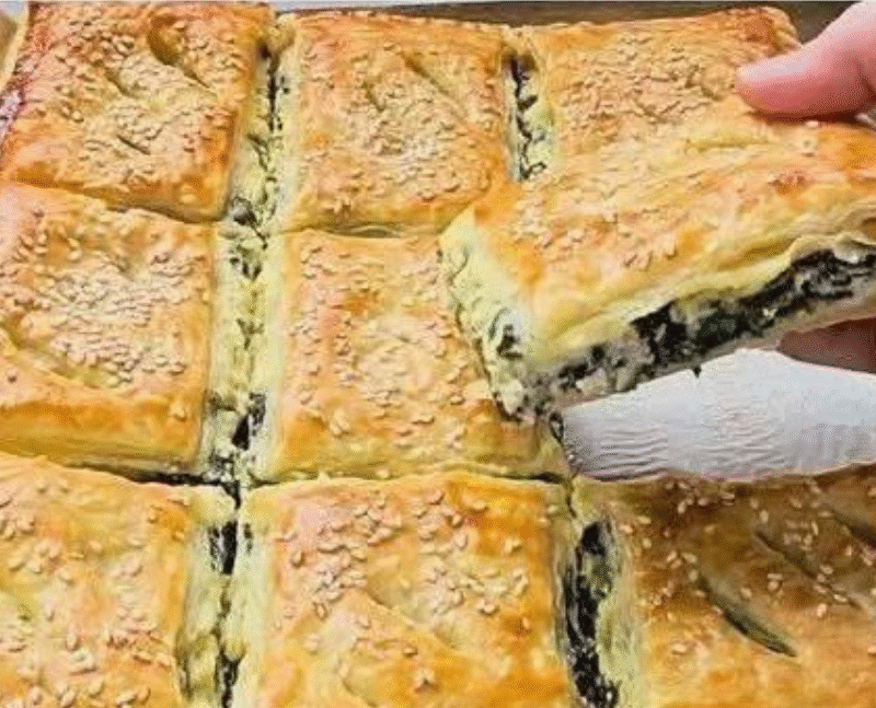 Spinach and Cheese Puff Pastry Squares