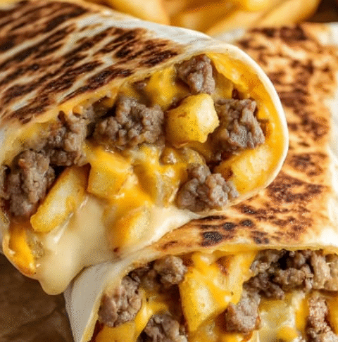 Beefy Cheesy Fries Wrap