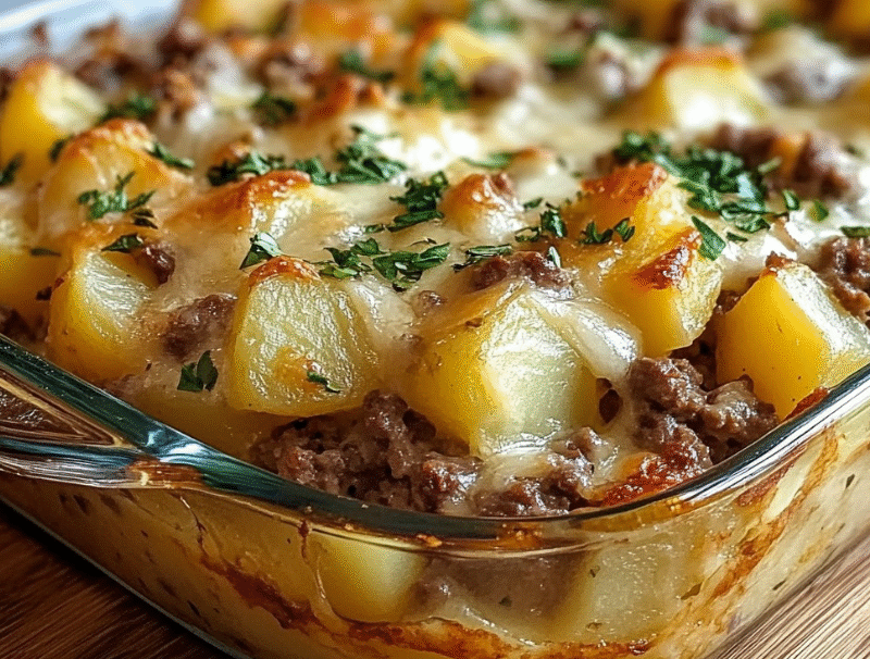 Easy Hamburger Potato Casserole Recipe