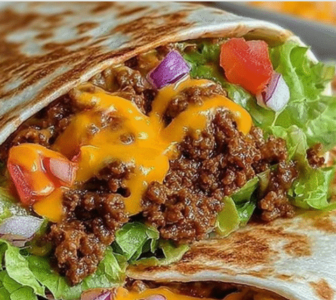 Nacho Cheese Beef Wrap Recipe