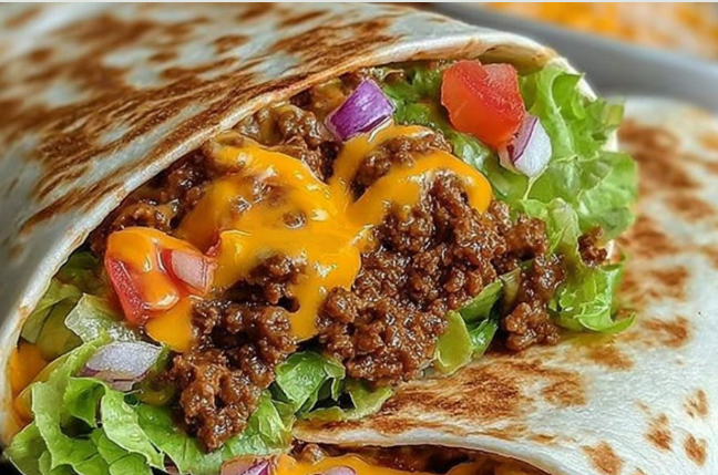 Nacho Cheese Beef Wrap Recipe