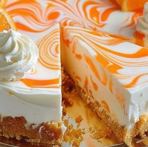 No-Bake Orange Creamsicle Cheesecake