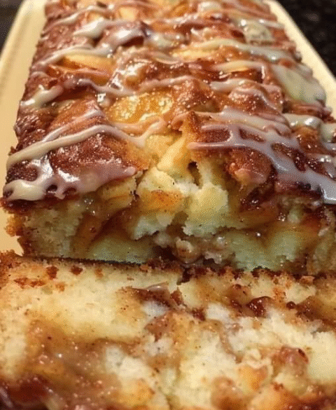 Our Homemade Apple Cinnamon Swirl Loaf is the cozy