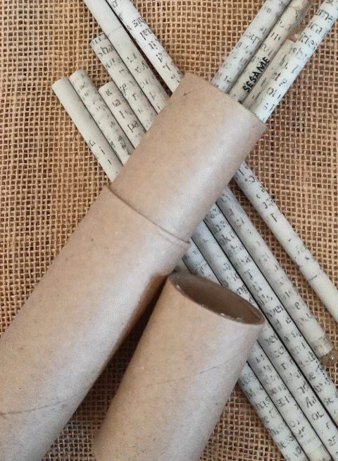 Plantable pencil made from recycled newspapers