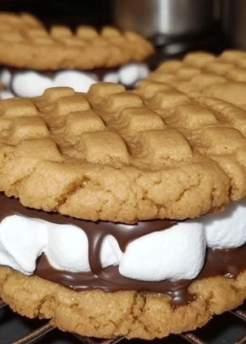 Peanut Butter S'mores Sandwich Cookies