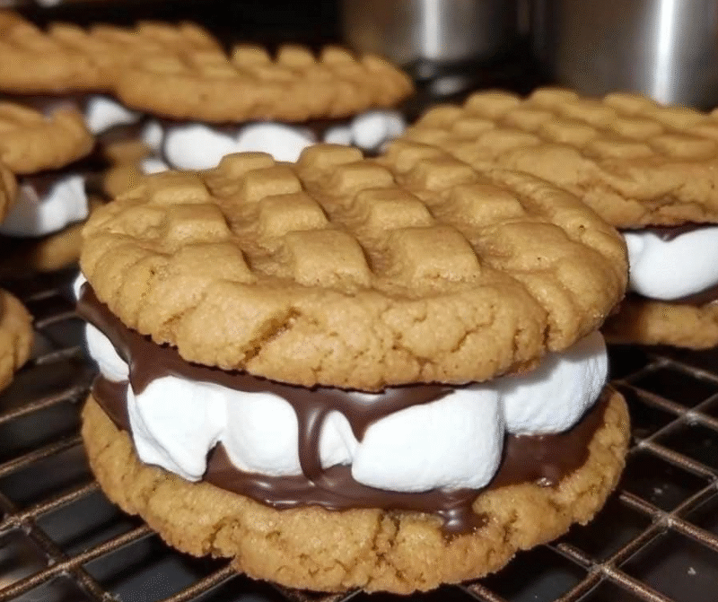 Peanut Butter S'mores Sandwich Cookies