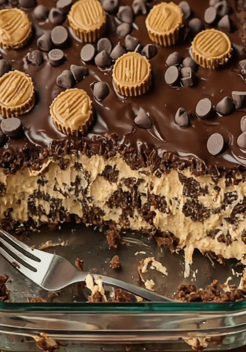 Reese’s Peanut Butter Earthquake Cake