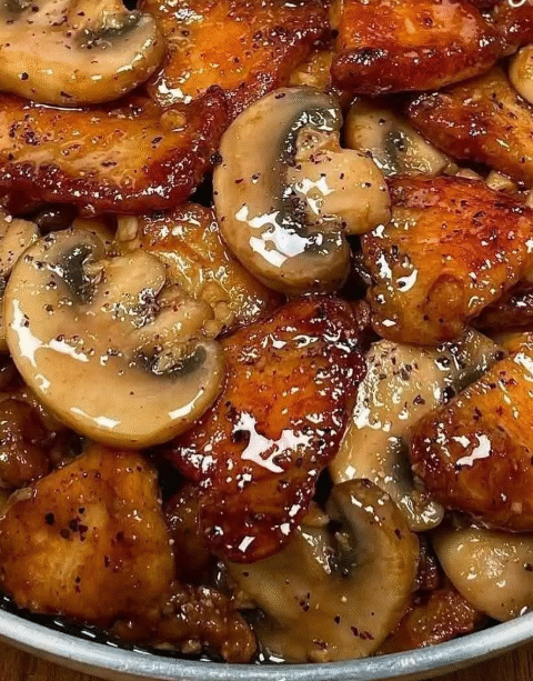 Black Pepper Chicken with Mushrooms Recipe