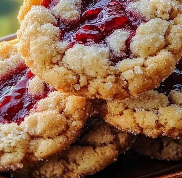 Buttery Raspberry Crumble Cookies