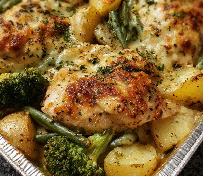 Cheesy Garlic Chicken Bake – Easy Family Dinner