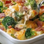 Kielbasa Sausage Cheesy Potato Casserole