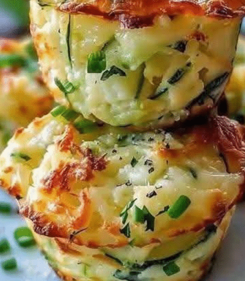 Crispy Parmesan Zucchini Potato Muffins