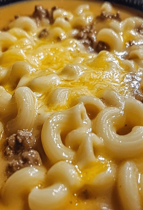 Irresistible One Pot Macaroni Cheeseburger Soup