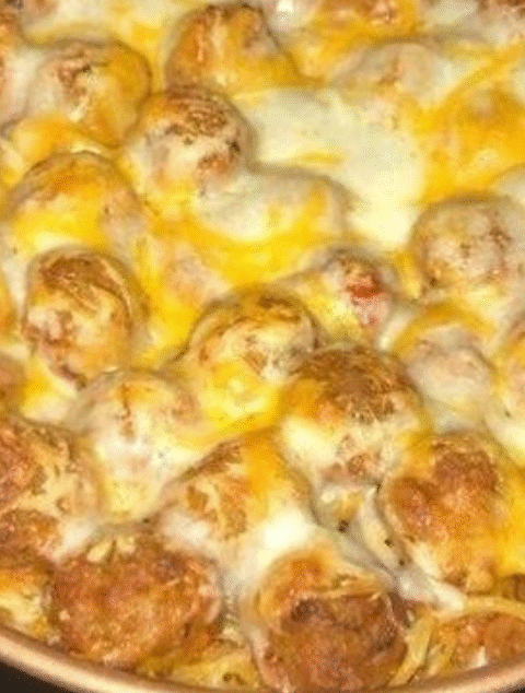 Baked Spaghetti and Meatballs