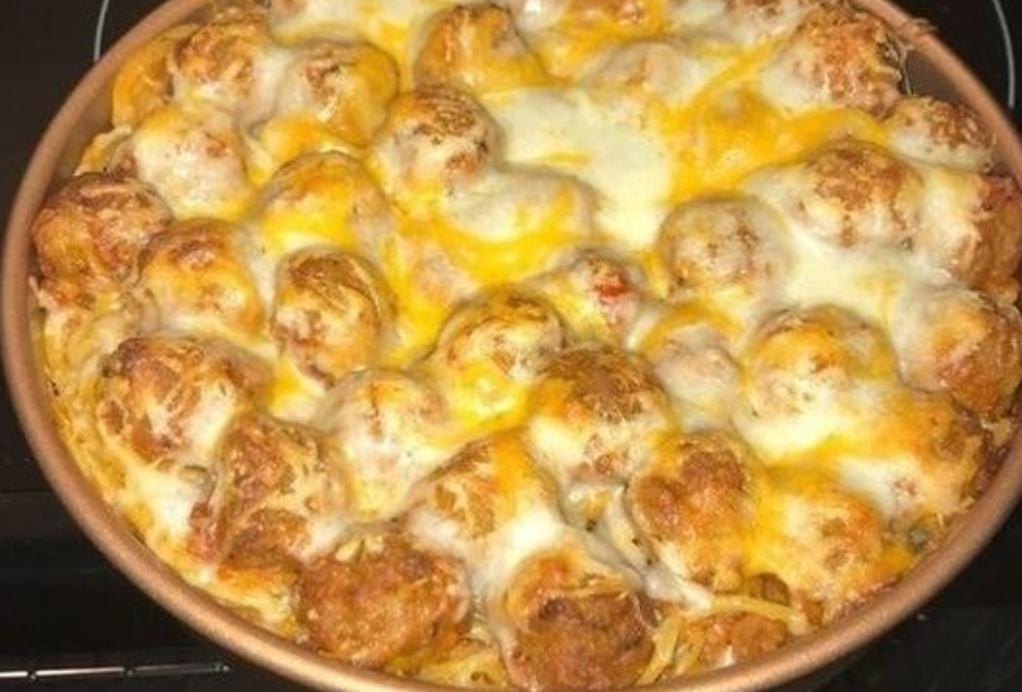 Baked Spaghetti and Meatballs