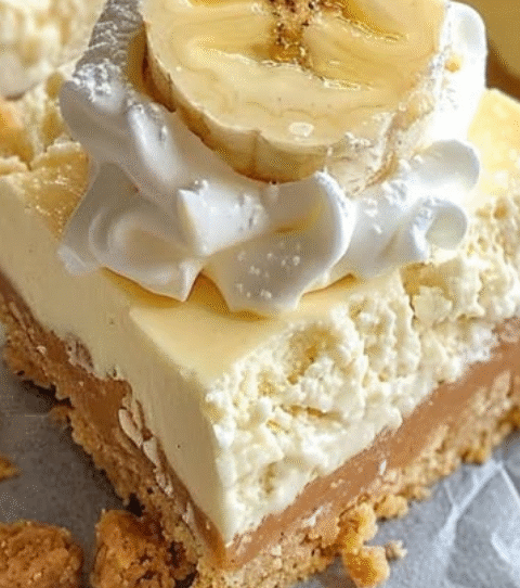 Creamy Banana Pudding Cheesecake Bars