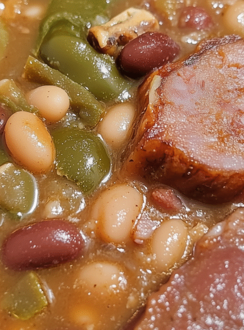 Crockpot Pinto Beans with Ham Hocks and Chiles