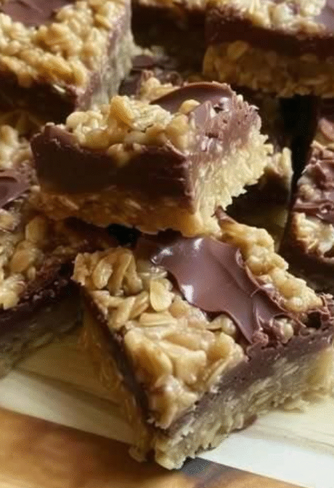 No Bake Chocolate Oat Bars