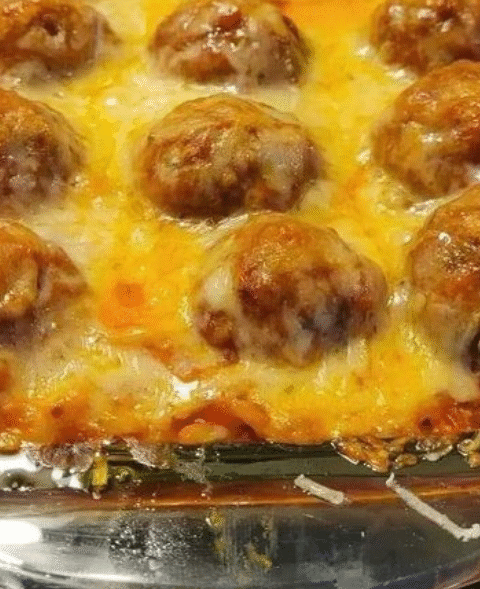 Oven-Baked Spaghetti Meatball Casserole