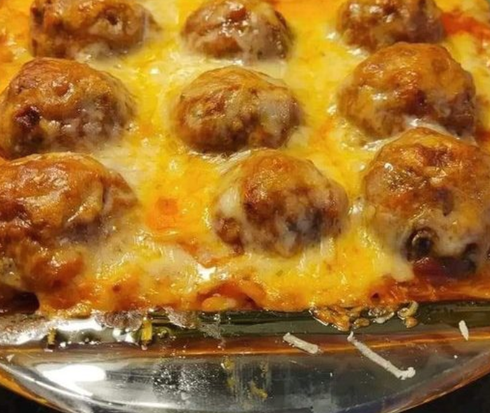Oven-Baked Spaghetti Meatball Casserole
