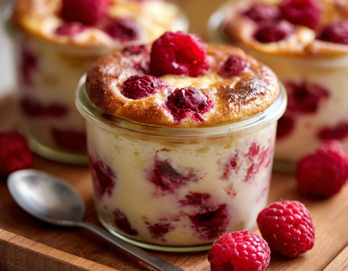 Baked Raspberry Cottage Cheese Cups