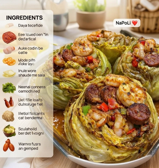 Garlic Shrimp Sausage Cabbage Cups: A Flavor-Packed Bite-Sized Delight