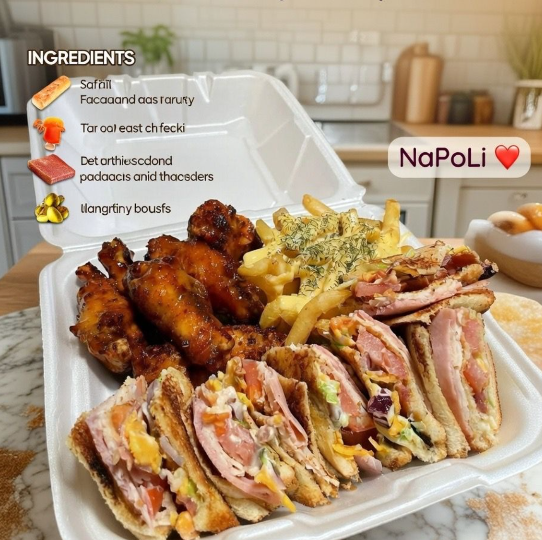 Loaded Club Sandwich, Honey Garlic Wings, and Cheesy Fries: The Ultimate Trio for Flavor Lovers