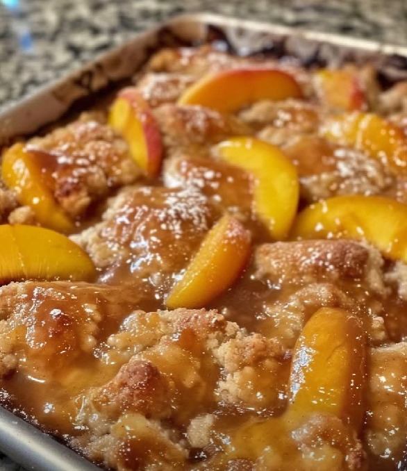 Old Time Oven Peach Cobbler